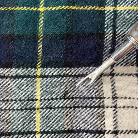 70s Green and Navy Plaid Vintage‎ Skirt - Picture 8 of 11